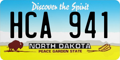 ND license plate HCA941