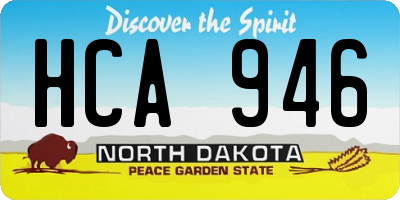 ND license plate HCA946