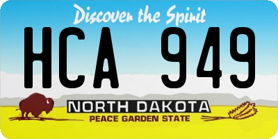 ND license plate HCA949