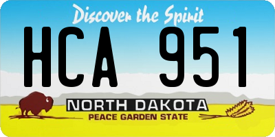 ND license plate HCA951