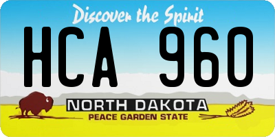 ND license plate HCA960