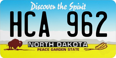 ND license plate HCA962