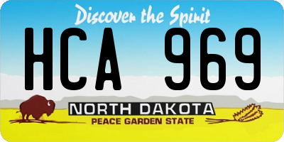 ND license plate HCA969