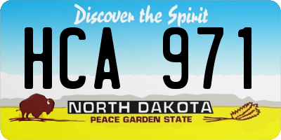 ND license plate HCA971