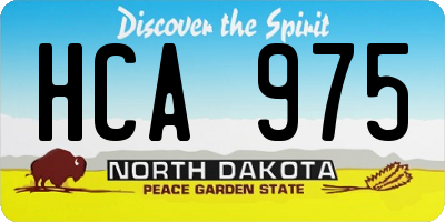 ND license plate HCA975