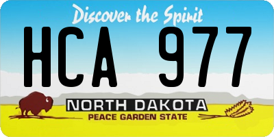 ND license plate HCA977