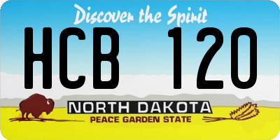 ND license plate HCB120