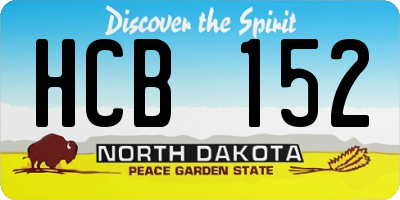 ND license plate HCB152