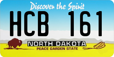 ND license plate HCB161