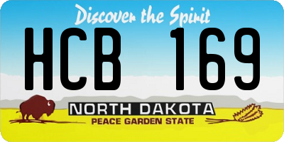 ND license plate HCB169