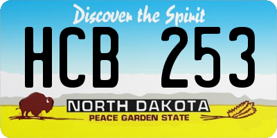 ND license plate HCB253