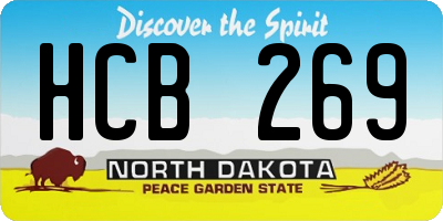 ND license plate HCB269