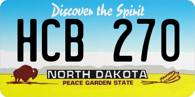 ND license plate HCB270