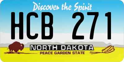 ND license plate HCB271