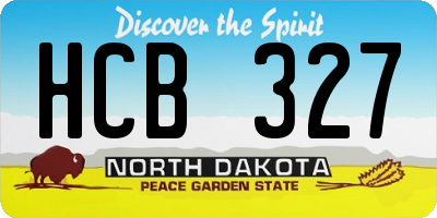 ND license plate HCB327