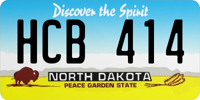 ND license plate HCB414