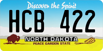 ND license plate HCB422