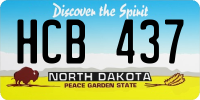 ND license plate HCB437