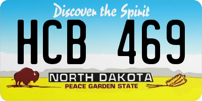 ND license plate HCB469