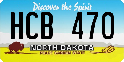 ND license plate HCB470