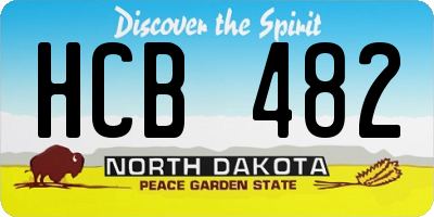 ND license plate HCB482