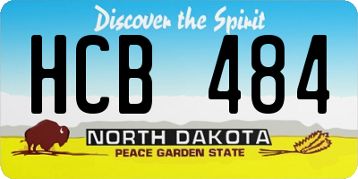 ND license plate HCB484