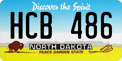 ND license plate HCB486