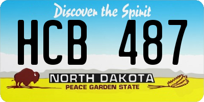 ND license plate HCB487