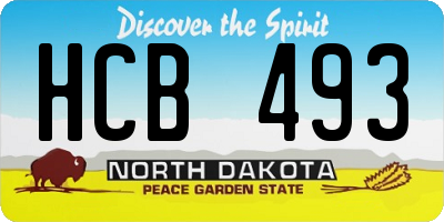 ND license plate HCB493