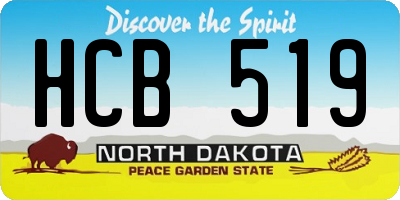 ND license plate HCB519