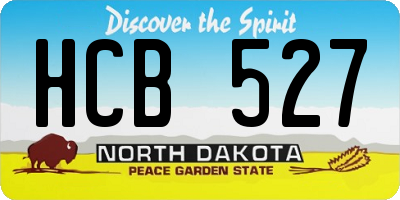 ND license plate HCB527