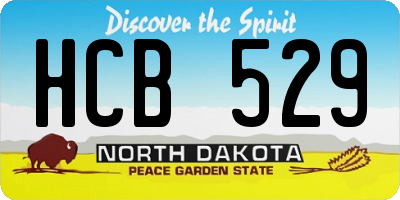 ND license plate HCB529