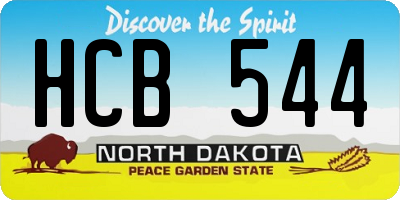 ND license plate HCB544