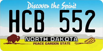 ND license plate HCB552
