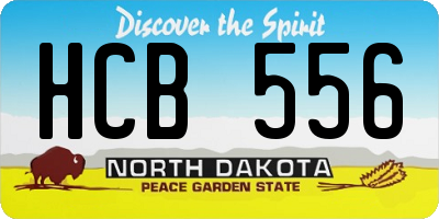 ND license plate HCB556