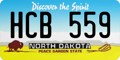 ND license plate HCB559