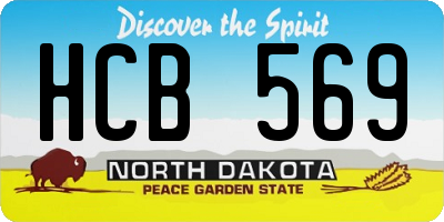 ND license plate HCB569