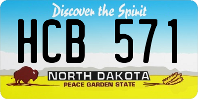 ND license plate HCB571