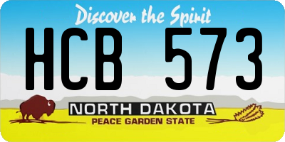 ND license plate HCB573