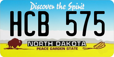 ND license plate HCB575