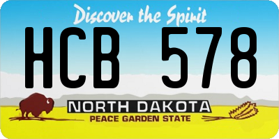 ND license plate HCB578