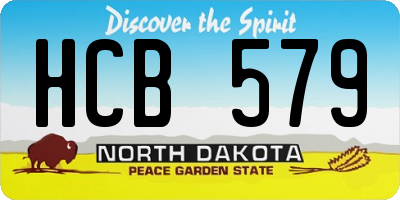 ND license plate HCB579