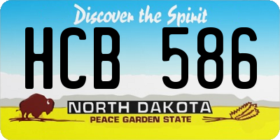 ND license plate HCB586