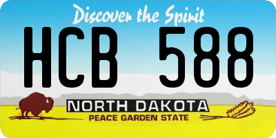 ND license plate HCB588