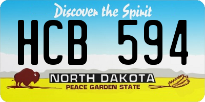 ND license plate HCB594