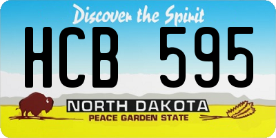 ND license plate HCB595