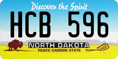 ND license plate HCB596