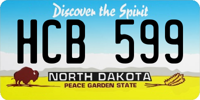 ND license plate HCB599