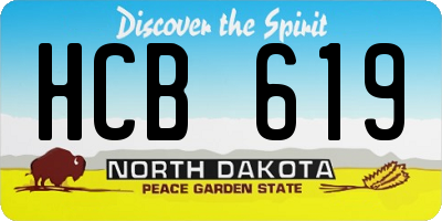 ND license plate HCB619