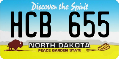 ND license plate HCB655